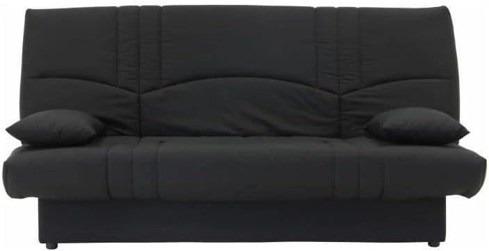 Canap¨¦-Lit Convertible 3 Places en Coton Noir - Design Moderne
