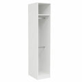 Armoire de Rangement en Bois Blanc 30x50x200 cm