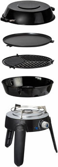Grill ¨¤ Gaz Portable Safari Chef 30 LP Rev¨ºtement C¨¦ramique pour Camping