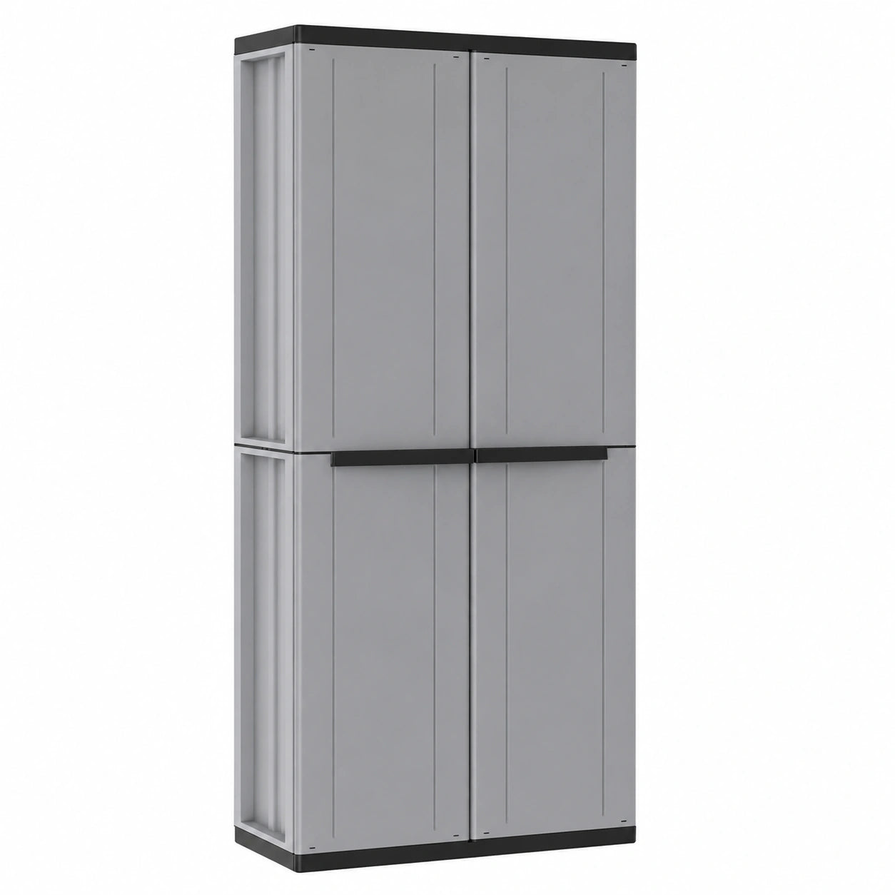 Armoire multifonction à portes pour intérieur et extérieur, 4 étagères