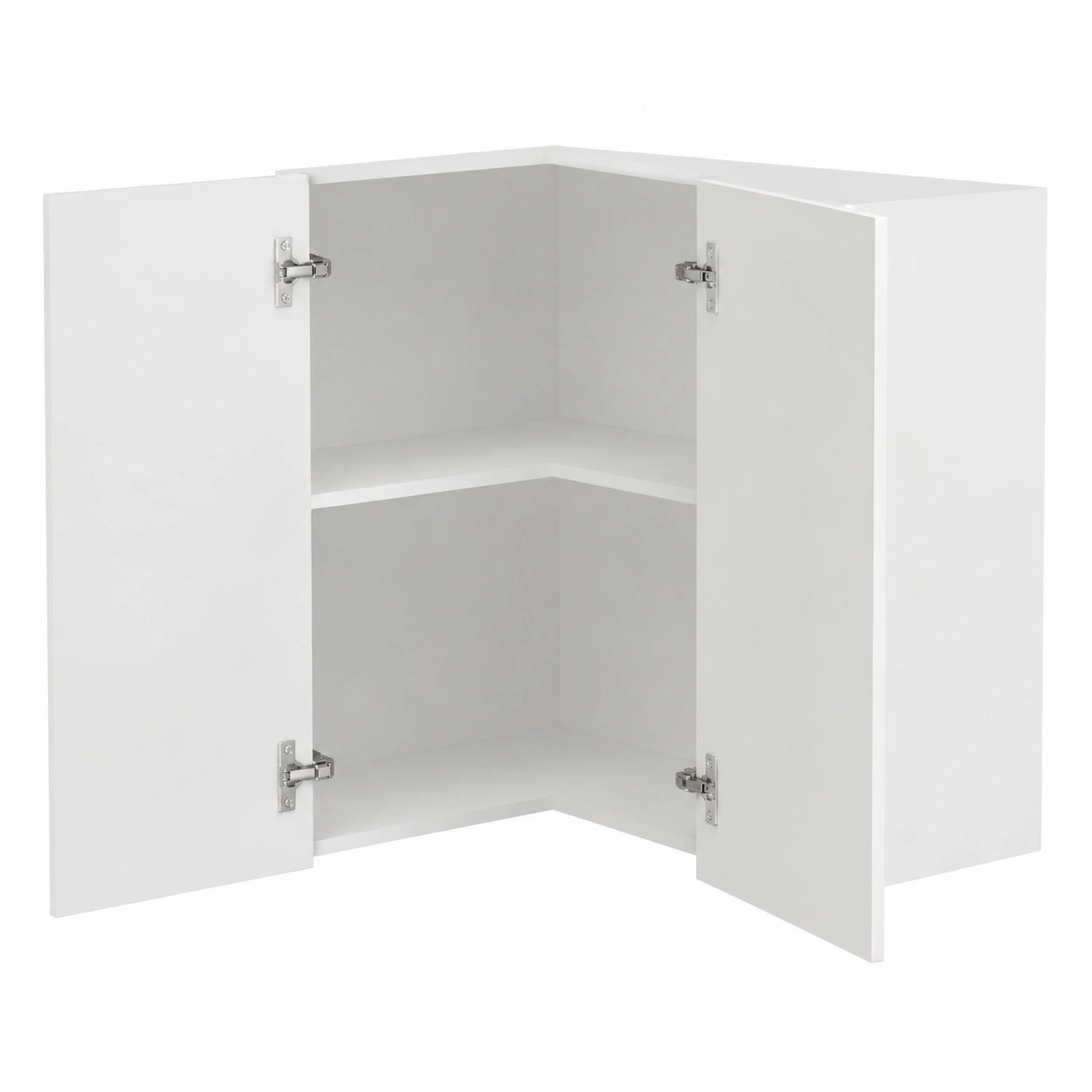 Armoire d'angle murale blanche haute brillance pour cuisine moderne