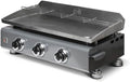 Plancha ¨¤ Gaz Favex Silvia IIG 3 Br?leurs en Inox - 7,5 kW - Plaque de Cuisson 5 mm - Surface 67 x 34 cm