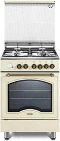 Cuisini¨¨re ¨¤ Gaz De'Longhi 60cm avec Four ¨¦lectrique Multifonction et Br?leurs en Fonte