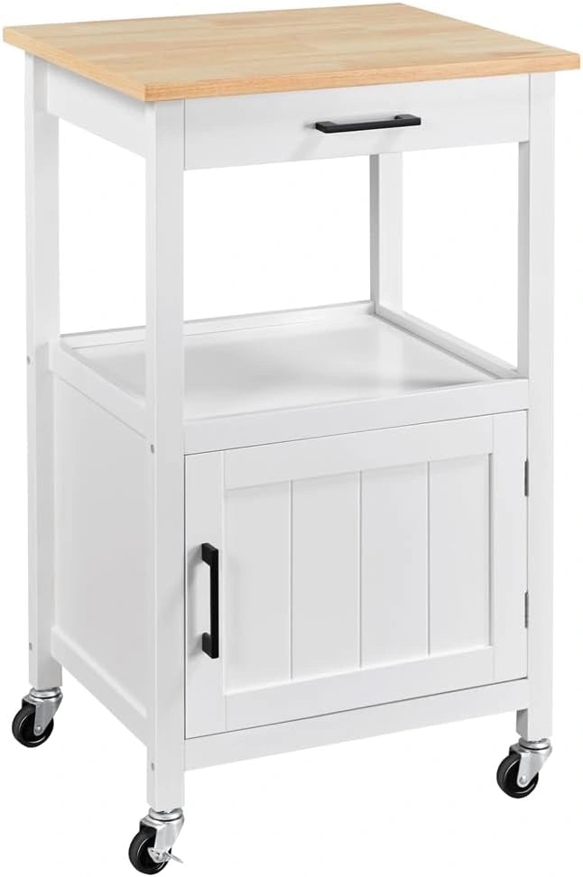 Chariot de Cuisine en Bois avec Rangement 55x45x89cm - Yaheetech