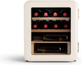 Cave ¨¤ Vin ¨¦lectrique R¨¦tro, 12 Bouteilles, Blanc Cass¨¦, 48L, Mat¨¦riaux Robustes