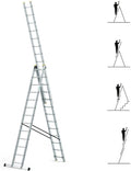 ¨¦chelle Multi-Positions Aluminium 3x13 ¨¦chelons, Hauteur Max 8,61m, Garantie 5 Ans