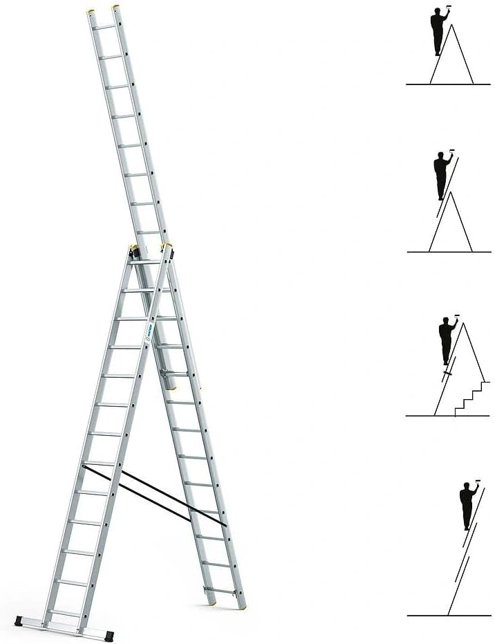 ¨¦chelle Multi-Positions Aluminium 3x13 ¨¦chelons, Hauteur Max 8,61m, Garantie 5 Ans