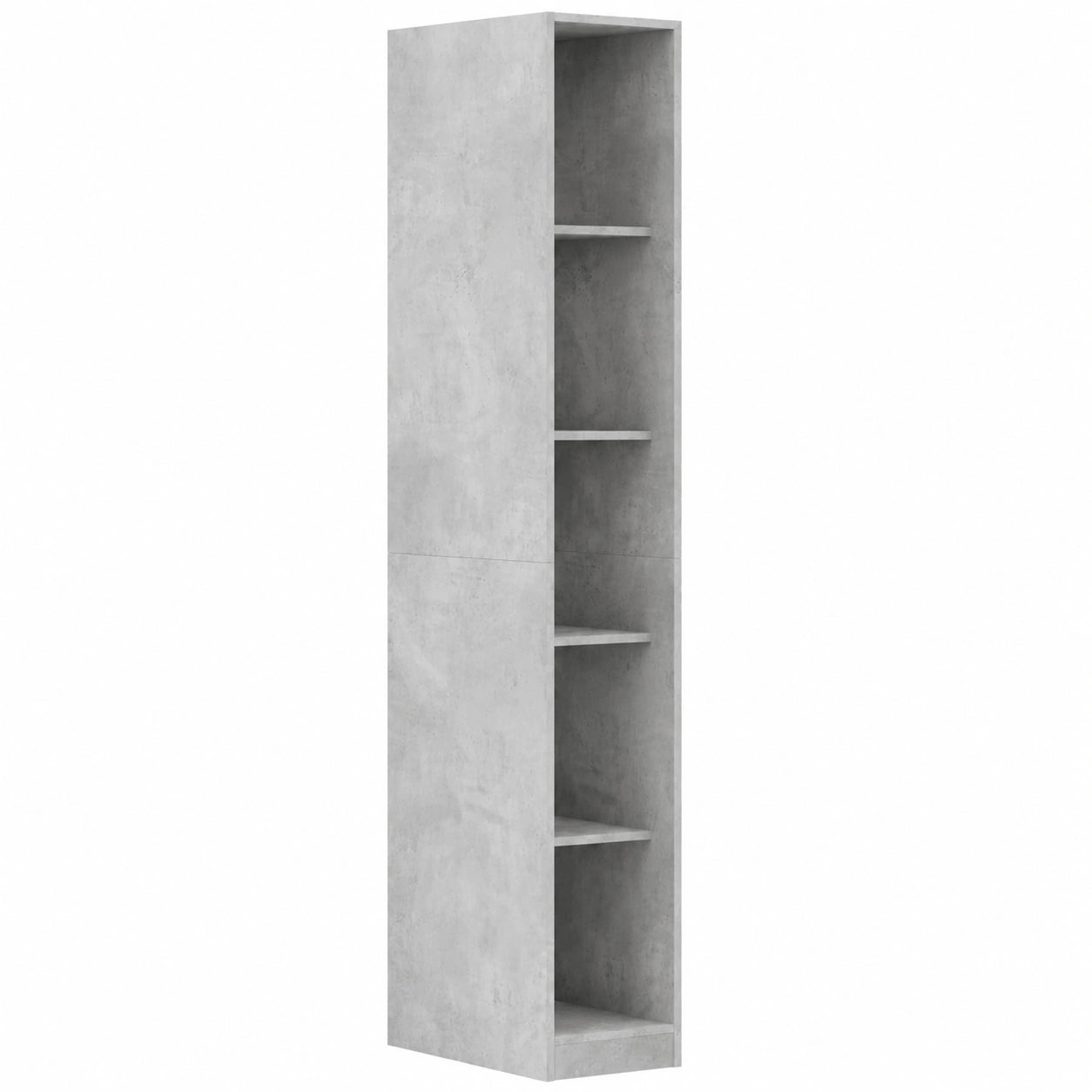 Armoire en bois d'ingénierie, gris béton, étagère multifonction 200 cm