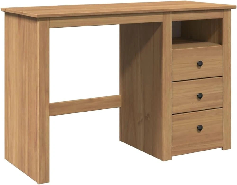 Bureau en pin massif 112x45x75 cm pour bureau ¨¤ domicile