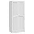 Armoire 2 Portes avec 5 Étagères, Style Contemporain pour Chambre, Bureau, Cuisine