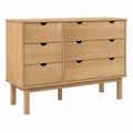 Armoire de Rangement en Bois de Pin pour Salon 111x43x73,5 cm