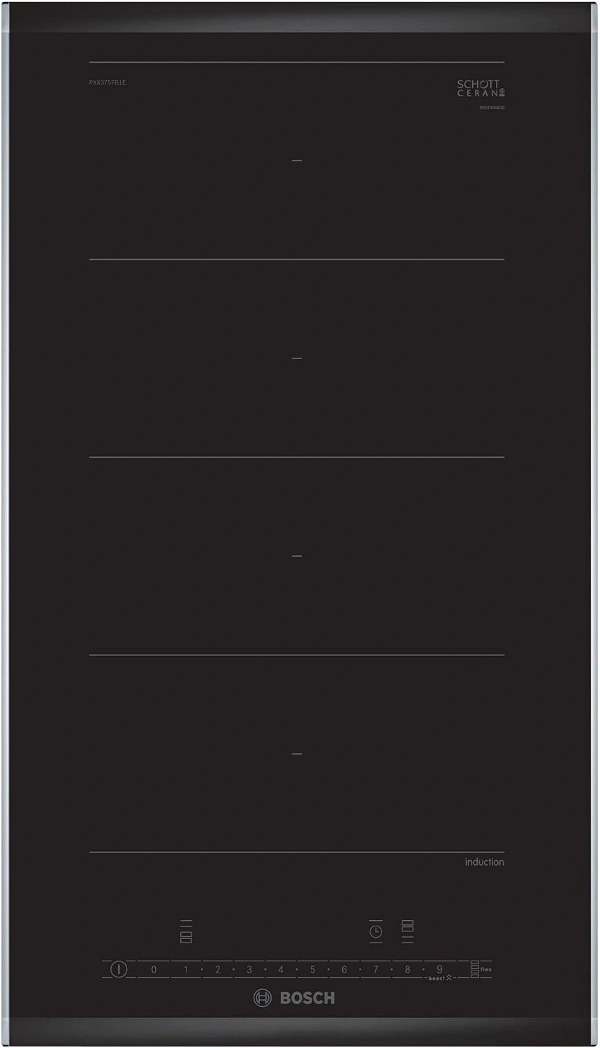 Plaque ¨¤ induction Bosch S¨¦rie 6 - 30 cm - 2 zones Flex - 3700 W - Noir