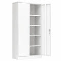Armoire métallique de bureau avec étagères ajustables et portes
