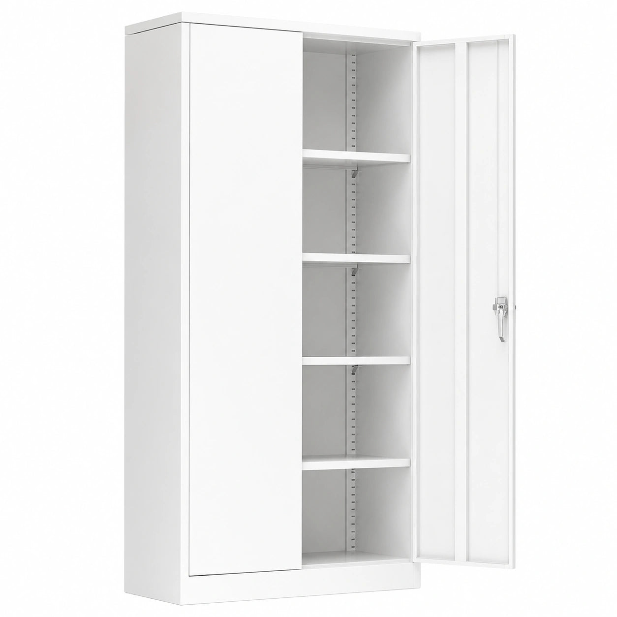 Armoire métallique de bureau avec étagères ajustables et portes