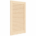 Porte à persiennes en bois de pin massif pour armoire