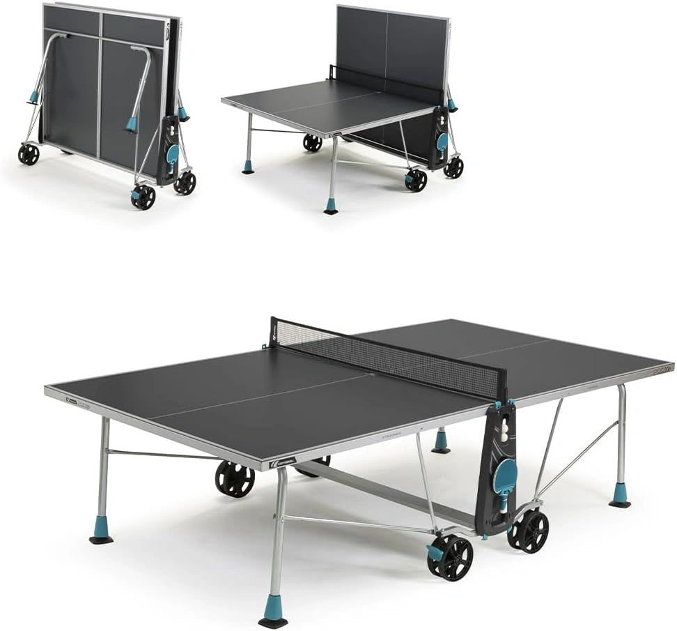 CORNILLEAU - Table de Ping-Pong Ext¨¦rieure 200X - Activit¨¦s de Jardin - Certifi¨¦e FFTT - Couleur Grise