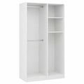 Armoire multifonction blanche en contreplaqué 100x50x200 cm
