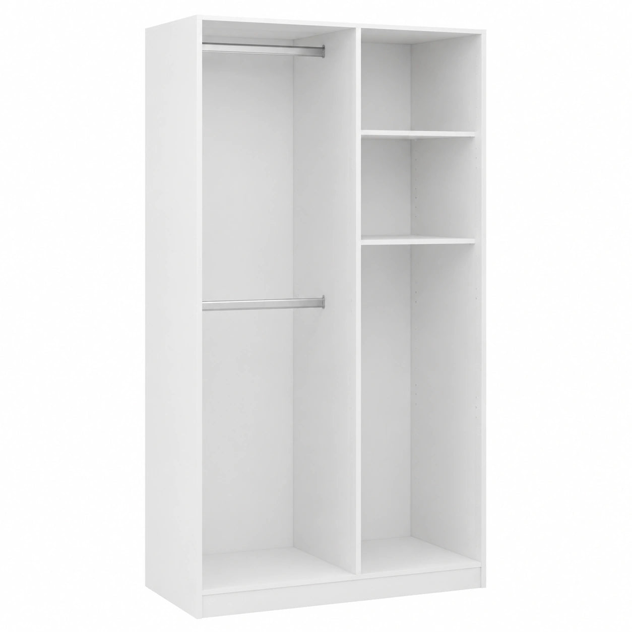 Armoire multifonction blanche en contreplaqué 100x50x200 cm