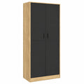 Armoire de Bureau Multifonction 190 cm avec Étagères et Portes