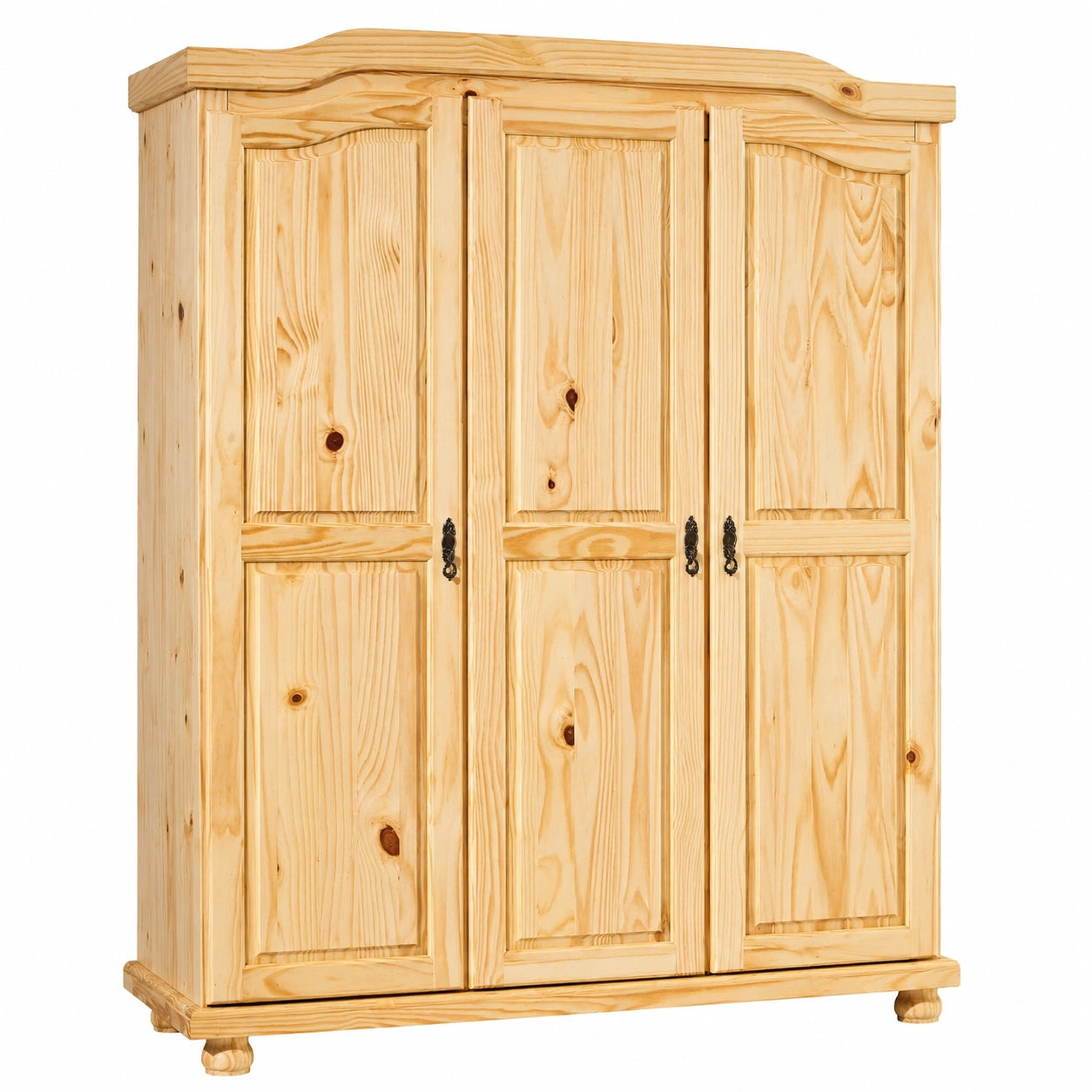 Armoire en Bois Massif avec 3 Portes et Penderie