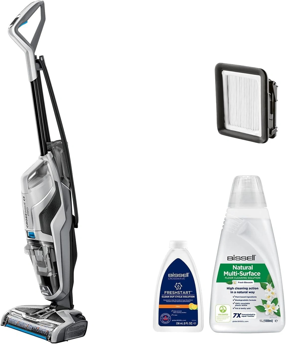 Aspirateur Balai Laveur BISSELL C3 Pro, Nettoyage Multi-surfaces 3 en 1, Mod¨¨le 3555N