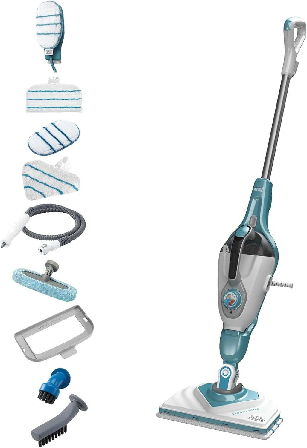 Nettoyeur Vapeur BLACK+DECKER 2-en-1 avec Gant SteaMitt et 11 Accessoires