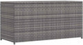 Coffre de Jardin en R¨¦sine Tress¨¦e Gris 120x50x60 cm - Banc de Rangement Ext¨¦rieur