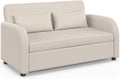 Canap¨¦ Convertible 2 Places en Tissu Beige - Mod¨¨le Noah