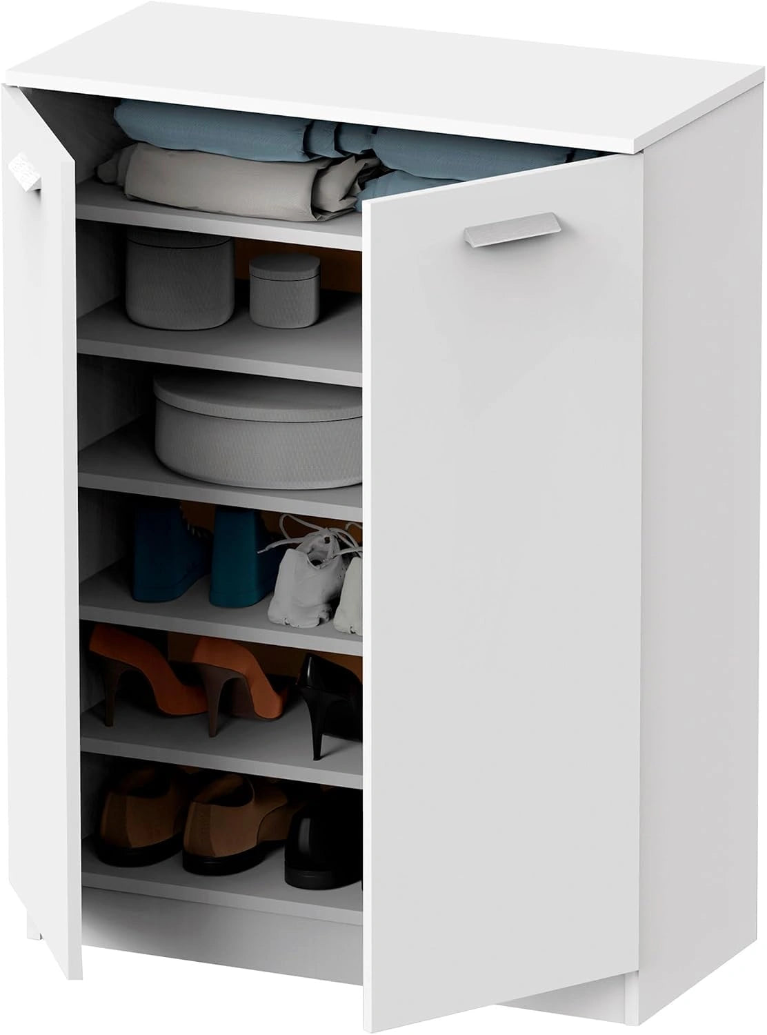Armoire de Rangement Polyvalente avec 2 Portes et 5 ¨¦tag¨¨res, 101x74x36 cm, Grande Capacit¨¦