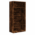 Armoire en contreplaqué chêne fumé 100 x 50 x 200 cm, étagère multifonction pour couloir