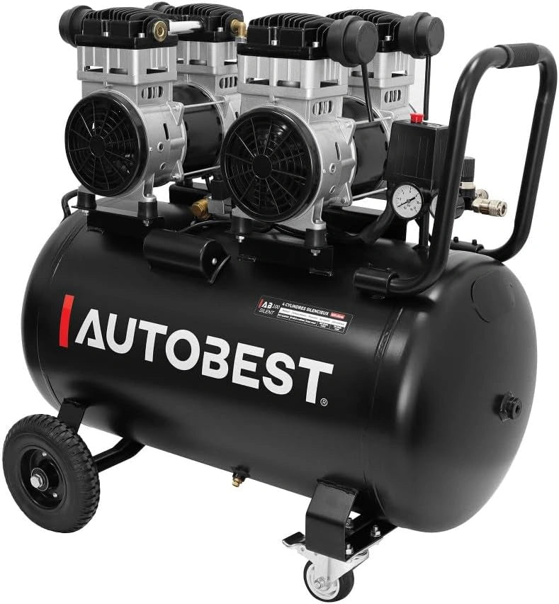 Compresseur Silencieux 100L ¨¤ 4 Cylindres Puissant