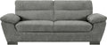 Canap¨¦ 3 Places en Tissu Gris Dallas - 210x88x90 cm
