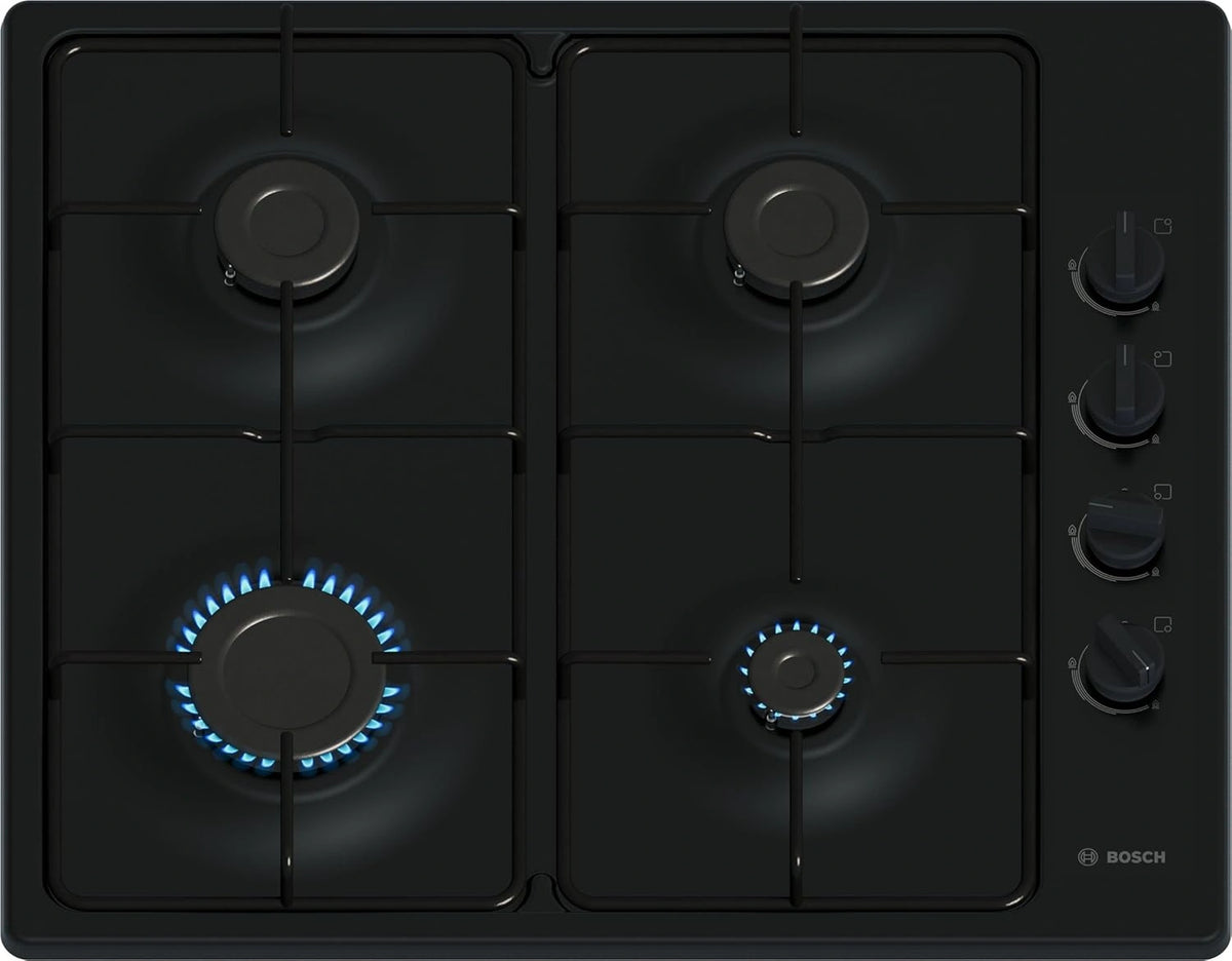 Plaque de cuisson Bosch S¨¦rie 2, 4 br?leurs, 60 cm, ¨¦mail noir