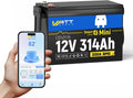 Batterie Lithium 12V 314Ah LiFePO4 avec Bluetooth, IP65, 200A BMS, pour Mat¨¦riel Ext¨¦rieur