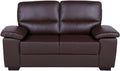 Canap¨¦ 2 Places en Similicuir Marron - Style Moderne pour Salon