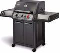 Barbecue ¨¤ Gaz Monroe Black Pro 3K Turbo - 3 Br?leurs avec Zone Turbo et Br?leur Lat¨¦ral - Nettoyage Facile - Grille Polyvalente - Pour Jusqu'¨¤ 14 Personnes - 14,1 kW