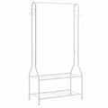 Armoire avec rangements inférieurs, Blanc, 75 x 36,5 x 150 cm