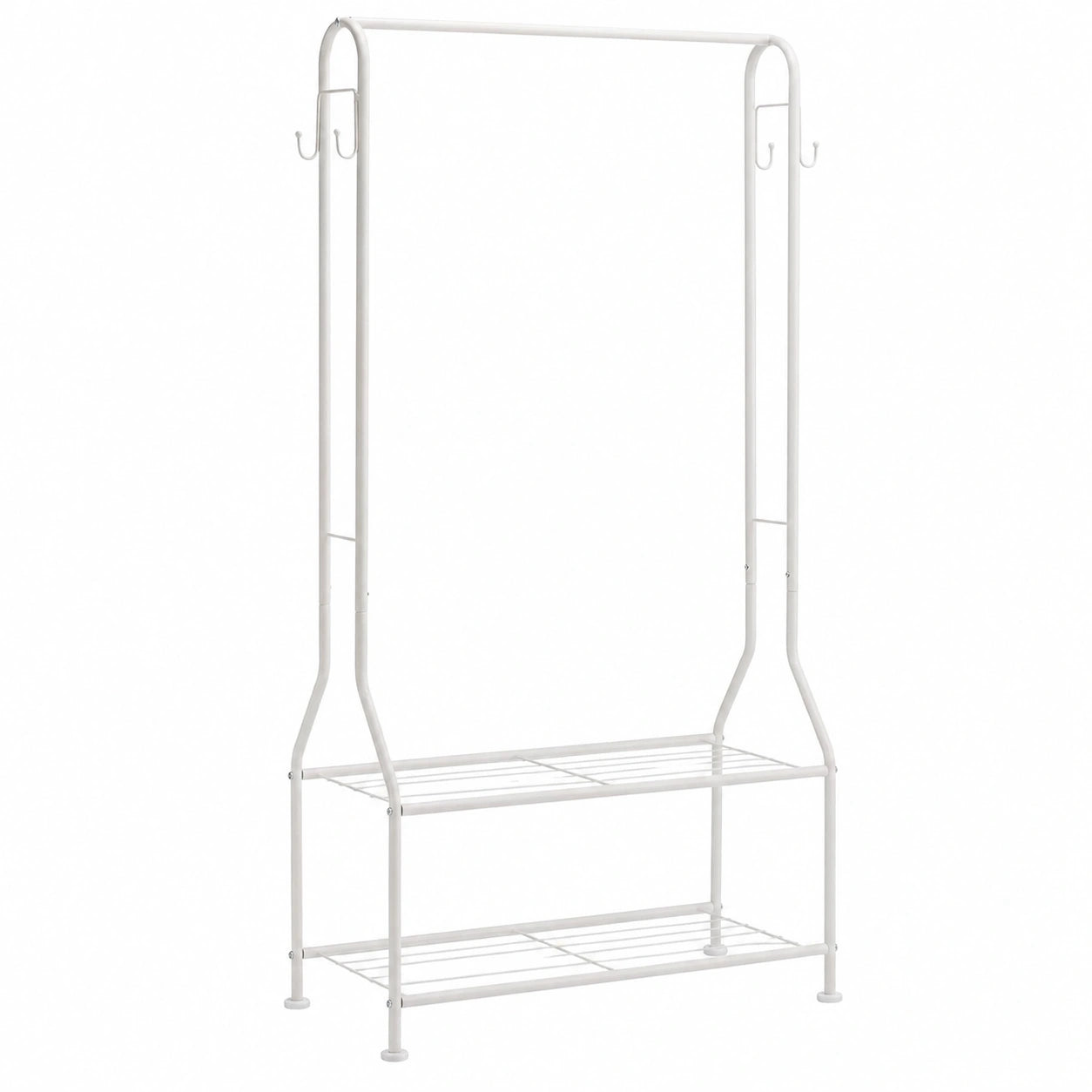 Armoire avec rangements inférieurs, Blanc, 75 x 36,5 x 150 cm