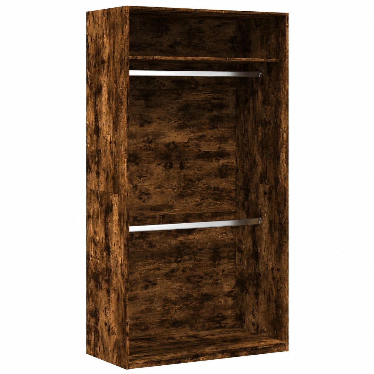 Armoire multifonction en bois de couleur chêne fumé 100x50x200 cm