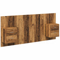 Tête de lit avec Armoire 3 pcs en Bois Ancien, Rangement Chic et Moderne