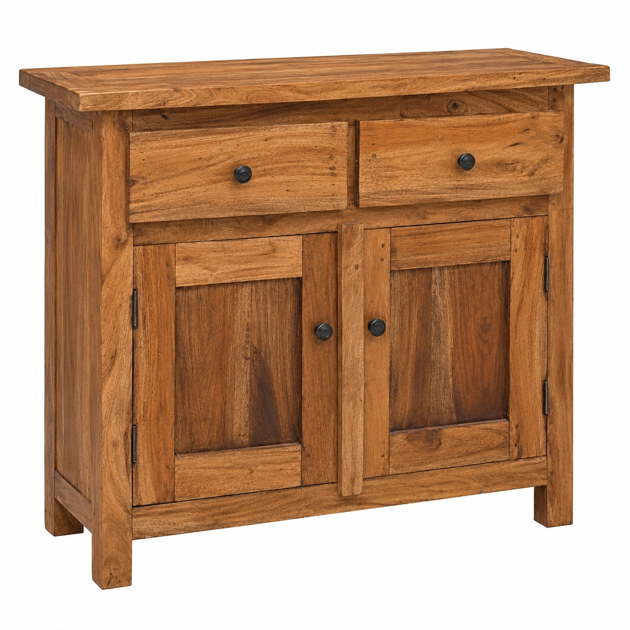 Buffet en bois d'acajou avec tiroirs et rangement pour salon 75x30x65 cm
