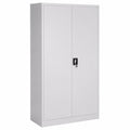 Armoire de Rangement en Métal avec Serrure et Étagères