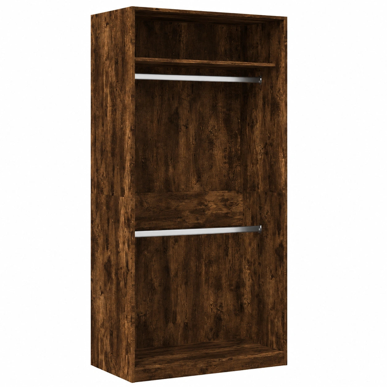 Armoire de rangement en bois avec finition chêne fumé 80 x 50 x 200 cm