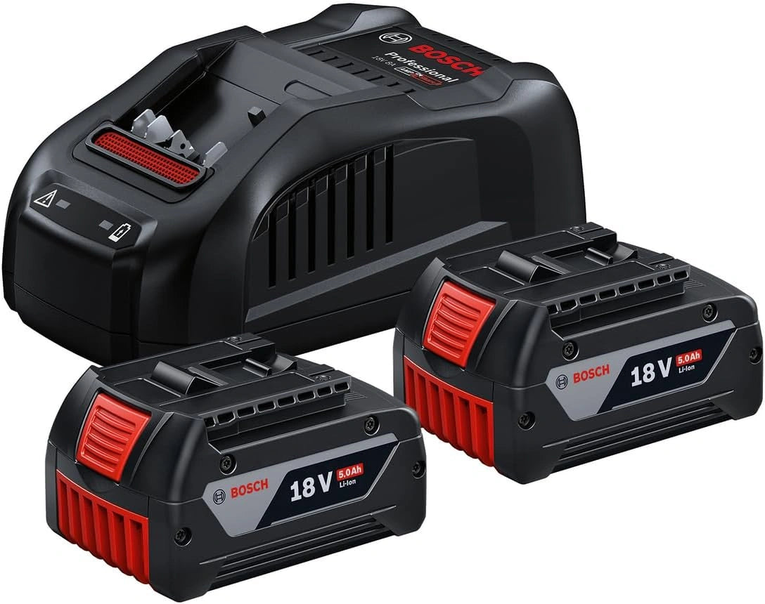 Bosch Kit de D¨¦marrage 18V Pro : 2 Batteries GBA 18V 5.0Ah + Chargeur Rapide GAL 1880 CV