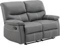 Canap¨¦ Relax 2 Places en Simili Cuir Gris - Canby