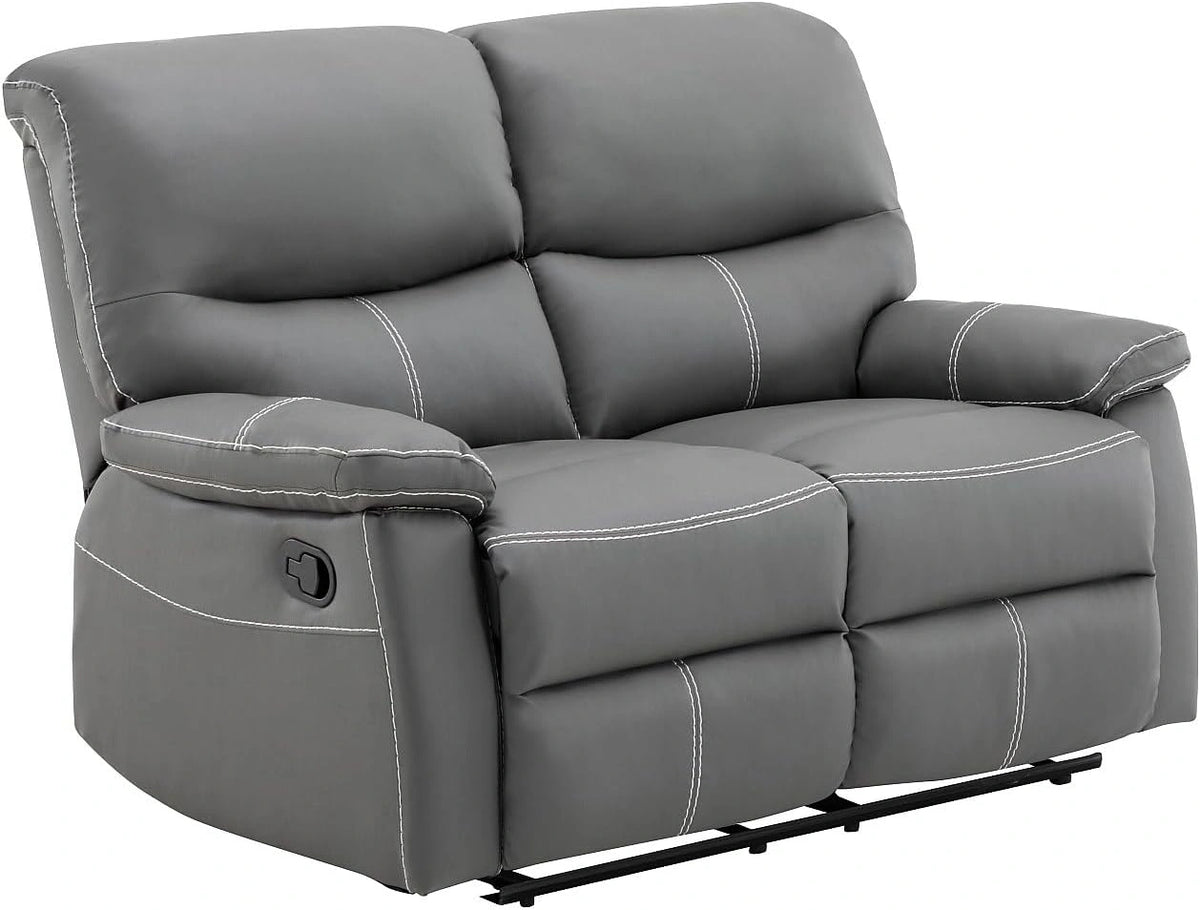 Canap¨¦ Relax 2 Places en Simili Cuir Gris - Canby