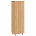 Armoire de rangement 1 porte avec étagères effet bois chêne