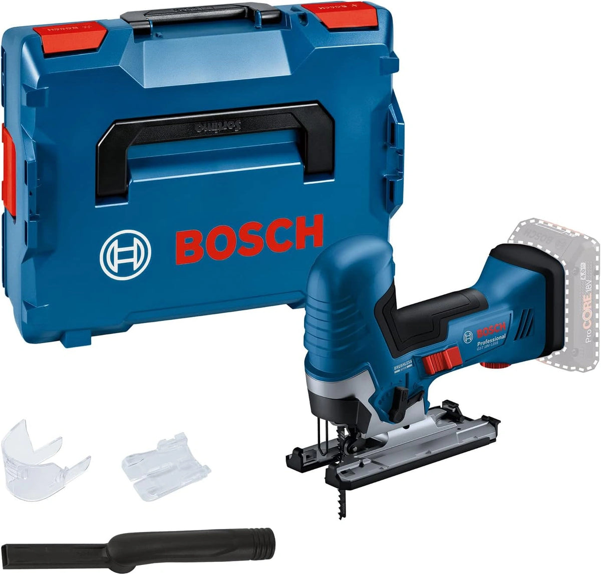Scie Sauteuse sans Fil Bosch 18V GST 18V-125 S, Syst¨¨me SDS, Lame Incluse, Coffret L-BOXX