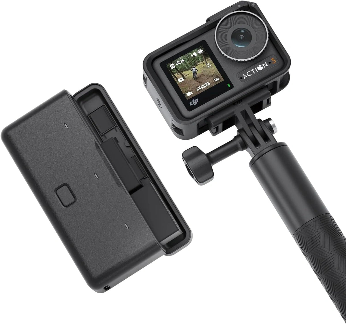 Pack Aventure Osmo Action 3 ¨C Cam¨¦ra d¡¯action 4K Ultra HD, 120 fps, Angle de vue large, Stabilisation HorizonSteady, R¨¦sistance au froid, Autonomie prolong¨¦e, Support vertical, ¨¦tanch¨¦it¨¦ jusqu¡¯¨¤ 16 m, Id¨¦al pour Vlogs et Ext¨¦rieur