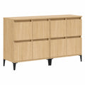 Lot de 2 buffets en chêne Sonoma avec grand espace de rangement